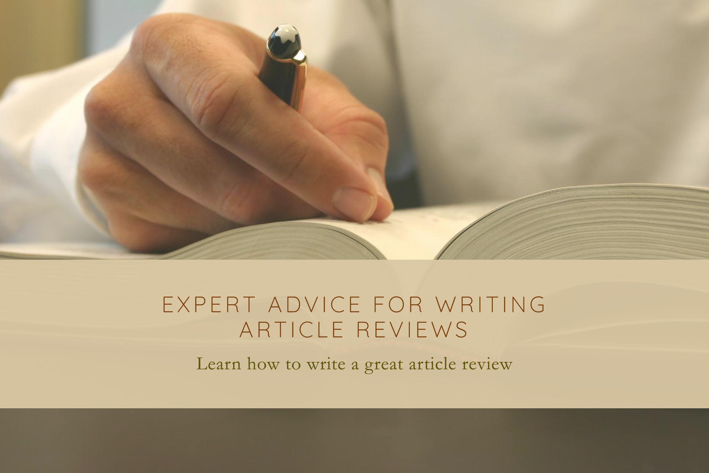 How to write an article review?